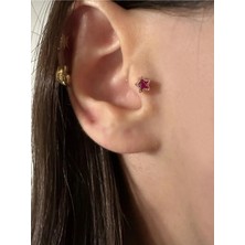 OkkoStore Cerrahi Çelik Renkli Yıldız Tragus, Piercing