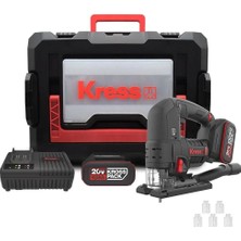 Kress KUE26 20VOLT 4.0AH Li-Ion Çift Akülü Profesyonel Kömürsüz Devir Ayarlı Şarjlı Dekupaj Testere