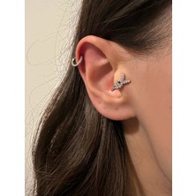 OkkoStore Çelik Delik Gerektirmeyen Sıkıştırmalı Piercing Tragus