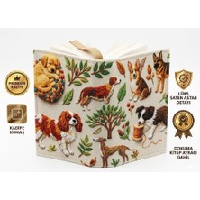 Gofitap Meraklı Patiler  Kadife Kitap Kılıfı- Premium Kalite- (Saten Astarlı, Dokuma Ayraçlı, Çift Dikişli Dayanıklı Tasarım)