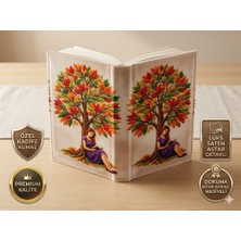 Gofitap Okuyan Kadın Kadife Kitap Kılıfı- Premium Kalite- (Saten Astarlı, Dokuma Ayraçlı, Çift Dikişli Dayanıklı Tasarım)