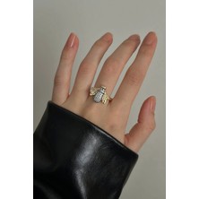 OkkoStore Vip Seri Taşlı Vintage Ayarlanabilir Yüzük