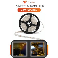 MEGAHAWK 24V Dış Mekan M/60 2835 Turuncu LED Şerit – 5 Metre, Kesilebilir ve Eklenebilir