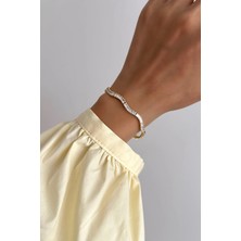 OkkoStore Dalgalı Baget Taşlı Suyolu Bileklik