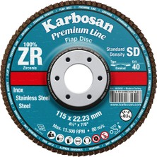 Karbosan Flap Disk Zımpara Zr 115/60 mm Kum (983460) (10 Adet)