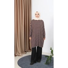 Nisum Moda Çizgili Penye Tunik