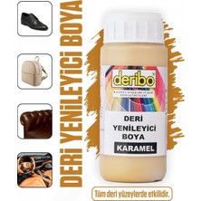 Deribo Deri Eşya, Ayakkabı, Koltuk, Direksiyon, Çanta, Deri Yenileyici Boya. 100ML. Sünger Hediyeli.