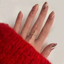 OkkoStore Taşlı Kıvrımlı Model Ayarlanabilir Yüzük