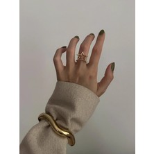 OkkoStore Kadın Gold Ayarlanabilir Yıldız Yüzük