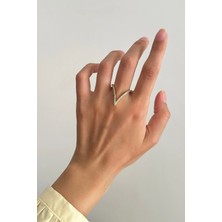 OkkoStore Taşlı V Ayarlanabilir Yüzük