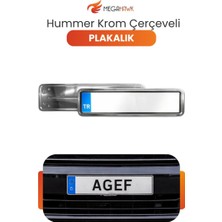 MEGAHAWK Hummer Krom Plakalık Paslanmaz Metal Şık Tasarım Universal Plaka Çerçevesi 2 Adet