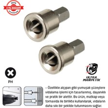 Tomax Şapkalı Bits Uç Ph 2 x 25 mm (12 Adet)