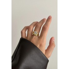 OkkoStore Oval Taşlı Ayarlanabilir Yüzük