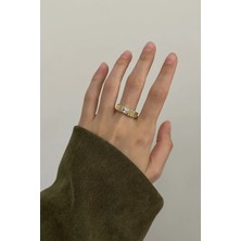 OkkoStore Baget Taşlı Ayarlanabilir Yüzük