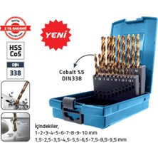 Tomax Cobalt %5 Dın 338 19 Parça Hss Matkap Uç Seti