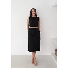 Mareandpanda Kadın Iki Iplik Crop Etek Ikili Takım