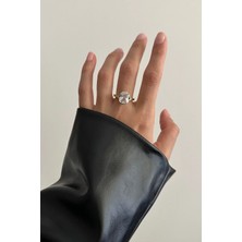 OkkoStore Dikdörtgen Taşlı Ayarlanabilir Yüzük