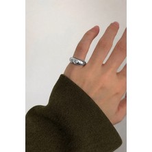 OkkoStore Kalp Kesim Serçe Parmak Ayarlanabilir Yüzük