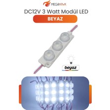 MEGAHAWK Dc 12V 3W Beyaz Modül Parmak LED Su Geçirmez Tabela Aydınlatma Dekoratif LED Modül 10 Adet