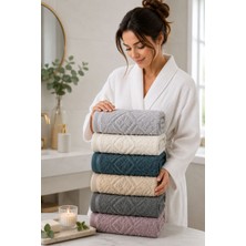 Elif Mira 6 Lı El Yüz Havlu Seti %100 Pamuklu Kısmi Kadife Velvet Collection