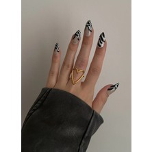 OkkoStore Büyük Kalp Ayarlanabilir Yüzük