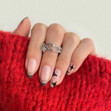 OkkoStore Çengelli Iğne Model Sallantılı Ayarlanabilir Yüzük