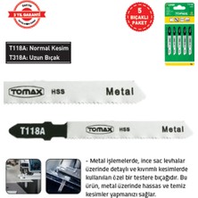 Tomax Dekupaj Ağzı Bıçağı 5 Li Pk T:318/A Uzun Metal (5x5 25 Adet)