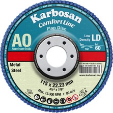 Karbosan Flap Disk Zımpara Nk 180/60 mm Kum (983220) (10 Adet)