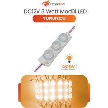 MEGAHAWK Dc 12V 3W Turuncu Modül Parmak LED Su Geçirmez Tabela Aydınlatma Dekoratif LED Modül 1 Adet