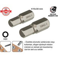 Tomax Allen Otomotiv Bits Uç H10 x 30 mm Hex 12 (8 Adet)