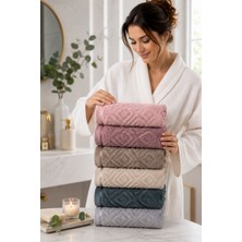 Elif Mira 6 Lı El Yüz Havlu Seti %100 Pamuklu Kısmi Kadife Velvet Collection