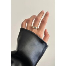 OkkoStore Kadın Renkli Taşlar Ayarlanabilir Yüzük
