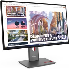 Lenovo Thinkvision P27QD-40 64B3ZAR2TK 27” Qhd Pivot, Type-C, RJ45 + MC60 Webcam 4ms 120Hz 2560*1440 Wled Monitor