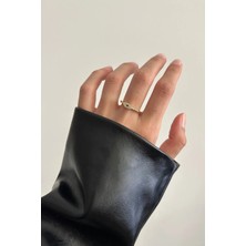 OkkoStore Kadın Minik Taşlı Göz Ayarlanabilir Yüzük