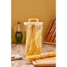 Cooker 4 Litre Borosilikat Cam Bambu Kapaklı Kavanoz CKR4559