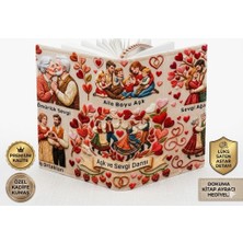 Gofitap Ömürlük Sevgi Kadife Kitap Kılıfı- Premium Kalite- (Saten Astarlı, Dokuma Ayraçlı, Çift Dikişli Dayanıklı Tasarım)