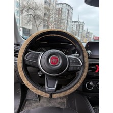 Oto Aksesuarcım Parlak Kristal Taşlı Geçme Direksiyon Kılıfı 38 cm Altın