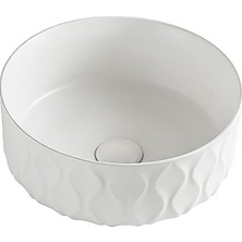 Lena EY-4750MB Mat Beyaz Tezgah Üstü Lavabo