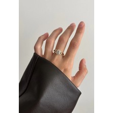 OkkoStore Oval Taşlar Ayarlanabilir Yüzük