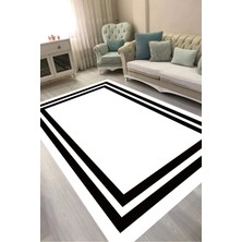 Alanur Home Dijital Baskılı Dikdörtgen Salon Halısı | Kaymaz Yıkanabilir | Keçe Taban | Geometrik | 1696