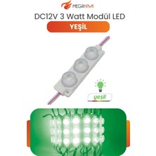 MEGAHAWK Dc 12V 3W Yeşil Modül Parmak LED Su Geçirmez Tabela Aydınlatma Dekoratif LED Modül 5 Adet