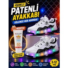 Velline Işıklı Paten Ayakkabı 4 Tekerlekli Spor & Paten Dönüşümlü Çocuk Model On-Off Işık Sistemli