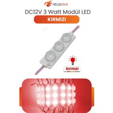 MEGAHAWK Dc 12V 3W Kırmızı Modül Parmak LED Su Geçirmez Tabela Aydınlatma Dekoratif LED Modül 1 Adet