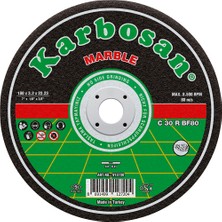 Karbosan 180X3 SC KESİCİ MERMER BOMBELİ (912760) (25 Adet)