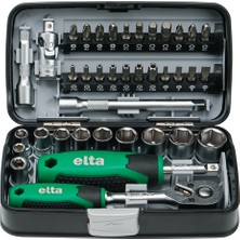 Elta Cırcır Lokma Anahtar Bits Set 1/4" (38 Parça)