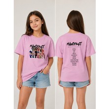 Bilge Trend Manifest , Kız Çocuk , Pamuklu Penye , Pembe Yazlık T-Shirt ,