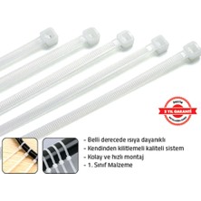 Tomax Plastik Kilitli Kelepçe 3X200 mm Beyaz