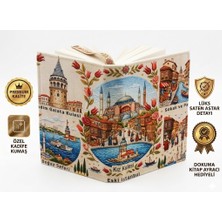 Gofitap Istanbul’un Ruhu Kadife Kitap Kılıfı- Premium Kalite- (Saten Astarlı, Dokuma Ayraçlı, Çift Dikişli Dayanıklı Tasarım)