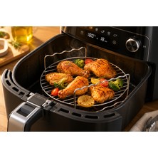 Orsam Tıp Airfryer Için Paslanmaz Çelik Izgara Rafı – Yuvarlak Yükseltici Pişirme Standı