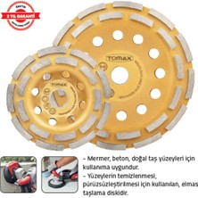 Tomax ELMASLI BETON YÜZEY TEMİZLEME DİSKİ 115 mm (ÇİFT SIRA)